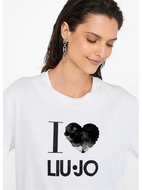 T-shirt con applicazioni LIU JO | MF5345JS923/M9683